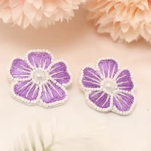 #1 Fan <b>foam</b> finger beaded earrings Beads Embellished Hand <b>Crafted</b> Parrot Stud Earrings from the brand BaubleBar - Product Image 5