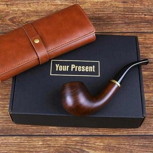 Pipa de Fumar de Madera Natural Hecha a Mano, Pipa de Tabaco Clásica con Acabado Liso, Diseño Tradicional, Fácil de Usar - Product Image 3
