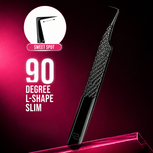 Pince à cils Charmlash Salon Lash Supplies, outil d'extension de cils à 90 degrés, isolation texturée, poignée antidérapante pour cils - Product Image 1
