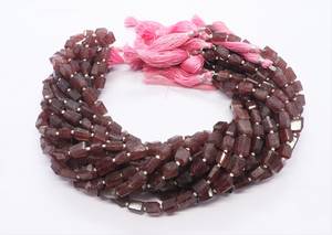 Natural <b>Red</b> Strawberry Quartz Faceted Nugget Shape Beads 7x9 MM Pink Strawberry Quartz Gemstone Beads Natural Strawberry Tumbled - Product Image 2