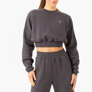 Camiseta recortada informal para mujer, Top corto sólido para el verano de secado rápido con cuello redondo, estilo de calle Popular para mujer - Product Image 4