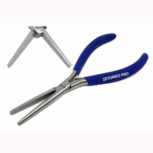 คีมปากแบนยาวแบบกำหนดเองได้ ทำจากสแตนเลส สำหรับถอดต่อผม ขนาด 7 นิ้ว - Product Image 3