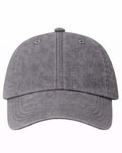 Casquette de baseball en coton gris unie, ajustable, unisexe, décontractée, respirante, confortable, personnalisable avec logo, qualité supérieure - Product Image 1