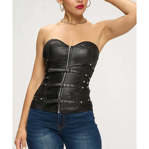 Vintage Plus Size Sexy Overbust Corset Tops for Women Leather Shapers with <b>Tummy</b> <b>Control</b> and Waist Support Sports Use - Product Image 1