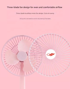 Ventilador Oscilante de Mano sin Aspas Gongtian F18, Construcción de Plástico con Botones, Batería Recargable, Caja Corrugada para el Hogar - Product Image 4