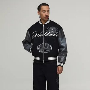 Outdoor <b>Light</b> Warm Custom Logo Canvas Black Patchwork Winter Bubble Puff Filled Cotton Puffer <b>Jackets</b> - Product Image 1