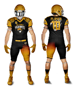 Uniforme de football américain pour hommes, nom d'équipe personnalisé, 100% polyester, manches courtes, léger, confortable, haute qualité - Product Image 4