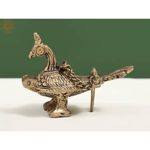 Petite boîte de paon en laiton de 2 \ "faite à la main Article unique de décoration pour la maison - Product Image 1