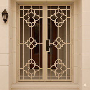 KHP Traditional Wrought Iron Security Door Manual <b>Swing</b> Exterior Entry Metal Gate Finished Surface Anti-Theft Design 1 Year - Product Image 3
