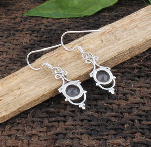 Pendientes de Cuarzo Rosa Natural para Mujer, Forma Redonda, Color Rosa, Joyería de Piedra Curativa, Regalo Romántico para el Día de San Valentín - Product Image 3