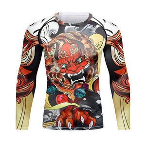 เสื้อรัดกล้ามเนื้อสำหรับผู้ชายแบบสั่งทำพิเศษสำหรับกีฬาบราซิลเลียนยิวยิตสู แขนยาว สำหรับการฝึกซ้อม MMA - Product Image 2