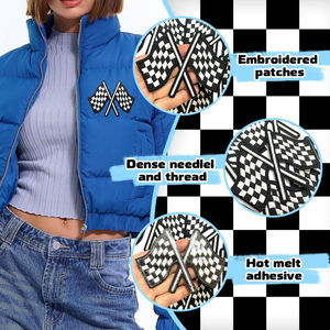 Premium Factory Custom Embroidery Patch Brand Logo Woven Fabric Badge <b>Iron</b> On Clothing Applique Felt Flower Heart Patch for Hats - Product Image 2