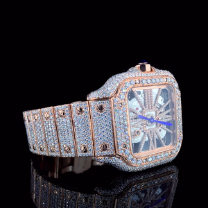 Royal Eclipse Moissanite Diamond Watch for Men Elegant Premium Analog Design Galaxy Mirage Moissanite Diamond Wrist Watch - Product Image 4