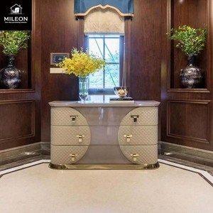 Commode à trois tiroirs de style italien, luxe léger, décoration de salon, buffet moderne minimaliste, pied de lit de chambre à coucher - Product Image 3