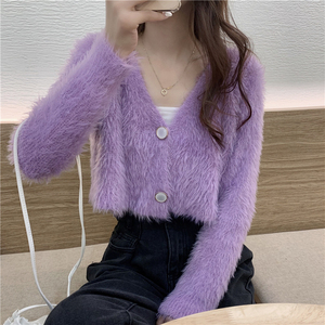 Women's Embroidered V-neck Knit <b>Cardigan</b> <b>Sweater</b> Long Sleeve Open Front Casual Fashion Outerwear Soft Warm Autumn Winter Coat - Product Image 4