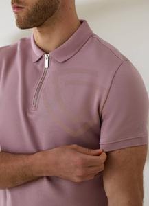 ชุดเสื้อยืดและกางเกงขาสั้นลำลองสำหรับผู้ชาย เสื้อโปโลแขนสั้นผ้าฝ้ายสีพื้น ชุด 2 ชิ้น - Product Image 4