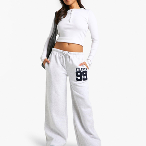 OEM <b>Women</b> Flare Pants Breathable Workout <b>Fleece</b> Trousers Solid Thick Warm Female Running <b>Jogger</b> Pants Reasonable Price - Product Image 5
