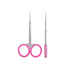 Ciseaux à cuticules droits en acier inoxydable 3PRO pour manucure et pédicure, soin des ongles, usage domestique et professionnel - Product Image 1