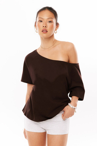 เสื้อยืดแฟชั่นผู้หญิงผ้าฝ้ายแท้ 100% แบบเซ็กซี่รัดรูปสีขาว แขนสั้น - Product Image 3