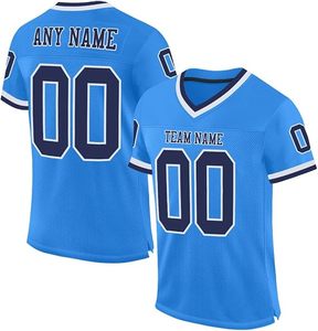 Custom American Football Jersey Men's V-Neck <b>Mesh</b> Breathable Short Sleeve Team Name 00 Sublimated Print <b>Green</b> - Product Image 3