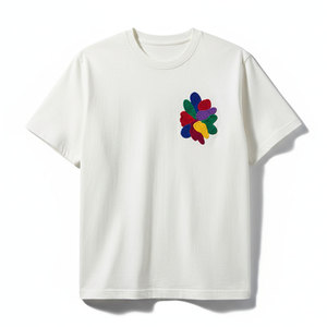 T-shirt brodé 100 % coton sur mesure, le plus vendu, avec logo personnalisé, pour homme, coupe ample, imprimé - Product Image 1