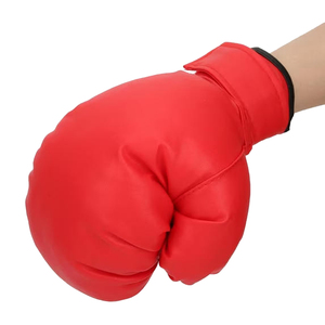 Gants de boxe professionnels personnalisables avec logo 2026, rouges, à doigts entiers, pour l'entraînement, en matériau de qualité supérieure, fermeture Velcro, unisexe - Product Image 3