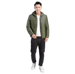 Wholesale Custom Winter Down Puffer Jacket | Hooded Lightweight Warm Outdoor Zipper <b>Coat</b> for Men - Product Image 1