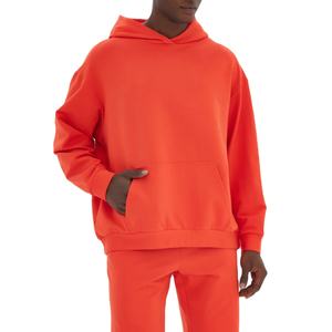 Pull à capuche personnalisable pour hommes 100% coton polaire pull à capuche avec poche pour l'hiver poids lourd coupe ample - Product Image 1