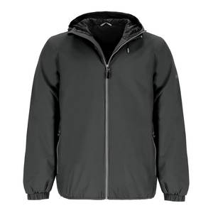 Veste matelassée à capuche pour homme, vert olive, coupe-vent, fermeture éclair, vêtement décontracté pour l'extérieur, coupe régulière, coque en polyester - Product Image 4