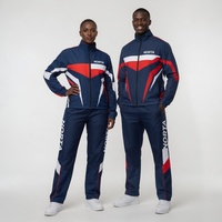 Conjunto Deportivo de Lujo para Primavera, Sublimado, de Poliéster, Impermeable, Transpirable, Cortavientos, Unisex, Chaqueta con Cierre Completo, Pantalones Jogger Ajustados