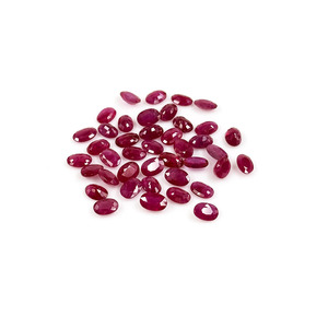 Rubis naturels de Bangkok, ovales calibrés 4x6mm, pierres précieuses facettées naturelles, prêtes à l'emploi pour la création de bijoux - Product Image 1