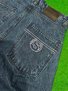 Custom Designer Stretch Straight Oversized <b>Boot</b> Cut Wide Leg Vintage Salvage Japanese Raw Selvedge Denim Pant Baggy Jean for Men - Product Image 5