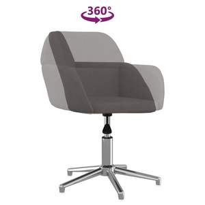 Chaise de bureau en tissu gris foncé 100% polyester Construction en contreplaqué métallique - Product Image 6