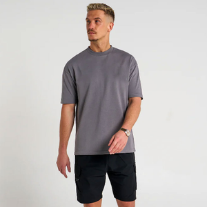 เสื้อยืดผู้ชายผ้าฝ้าย 100% ทรงหลวม ถักนิต  รับสกรีนโลโก้ แขนสั้น ระบายอากาศดี เป็นมิตรกับสิ่งแวดล้อม ยับยาก แห้งเร็ว - Product Image 5