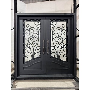 Premium outdoor main gate made of rust-resistant wrought iron; features an exquisite design, is waterproof, and is easy to use. - Product Image 3