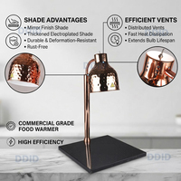 Hotelrestaurant professionele keukenapparatuur gehamerde voedselverwarmingslamp met marmeren voet voedselverwarmer voedselverwarmingslamp