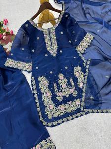 Vente flash : Ensemble haut et palazzo pour femme, prêt-à-porter, pour soirée, mariage ou festival, disponible au prix d'usine - Product Image 3