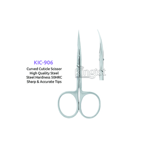 Ciseaux à cuticules incurvés en acier inoxydable de haute qualité, vente en gros, outils de manucure et pédicure - Product Image 4