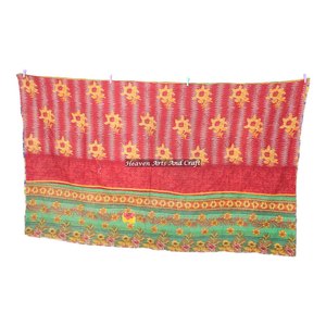 Vintage Indian Kantha <b>Quilts</b> Old Sari Bedspread Gudari Throw Patchwork Cotton Reversible Handmade Blanket Bedding Kantha Indian - Product Image 5