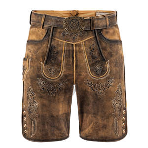 Shorts en cuir bavarois Trachten personnalisés pour hommes - Style décontracté uni, tissu Oxford à séchage rapide - Product Image 6