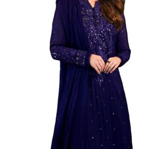Vestido de boda bordado de gasa, estilo indio, paquistaní, Kameez Salwar, con trabajo manual pesado, colección de lujo, superventas, 2023 - Product Image 1