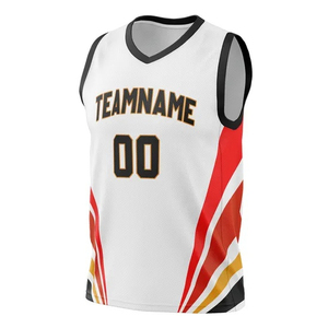 เสื้อบาสเก็ตบอลแบบใหม่สั่งทำได้ ยูนิเซ็กซ์ ระบายอากาศได้ดี พิมพ์ลายแบบ Sublimation โลโก้ด้านหน้า ดีไซน์โดดเด่น ทรงพอดีตัว - Product Image 3