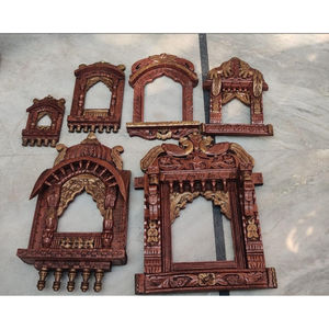 ชั้นวางของติดผนังไม้ประดิษฐ์ทำมือ ดีไซน์แบบถอดประกอบได้ (ดีไซน์อินเดียดั้งเดิม สวยหรู ทันสมัย) สินค้ามาใหม่ - Product Image 3