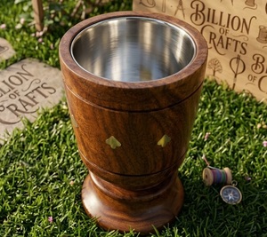 Modern Pedestal Base Wooden Mabkhara Arabic Bukhoor <b>Oud</b> Wood Chips Holder Aromatherapy <b>Diffuser</b> - Product Image 3