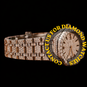 Montre de luxe pour homme, style hip-hop, personnalisée, avec diamants Moissanite VVS, mouvement ETA, cadran rond en verre, résistante à l'eau - Product Image 3