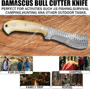 Couteau tactique de survie et de camping à lame fixe ultra-affûtée en acier de Damas, manche en os de chameau, fabrication OEM/ODM, vente en gros 2026 UA - Product Image 3