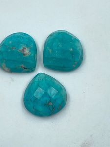 Turquoise howlite en forme de poire, 3 pièces, 22,74 carats, meilleure qualité pour la fabrication de bijoux - Product Image 2