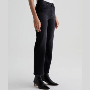 Jeans larges et ajustés pour femmes, taille haute, écologiques, respirants, en denim, coupe droite, vente en gros personnalisée, OEM, style baggy - Product Image 3