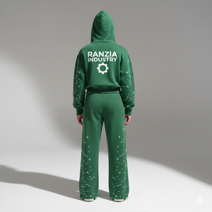 เสื้อฮู้ดซิป RANZIA สตรีทแวร์สำหรับผู้ชาย รุ่นหนาพิเศษ เสื้อฮู้ดซิป RANZIA ลุคทำสีซีดแบบวินเทจ เสื้อฮู้ดซิป RANZIA ประดับเพชรแบบหนาพิเศษ - Product Image 2