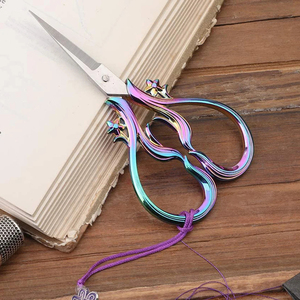 2026 New Fancy Design Embroidery Scissors Satin Finished Mini Threading Scissors <b>Rainbow</b> Color Thread Cutting Scissors - Product Image 4